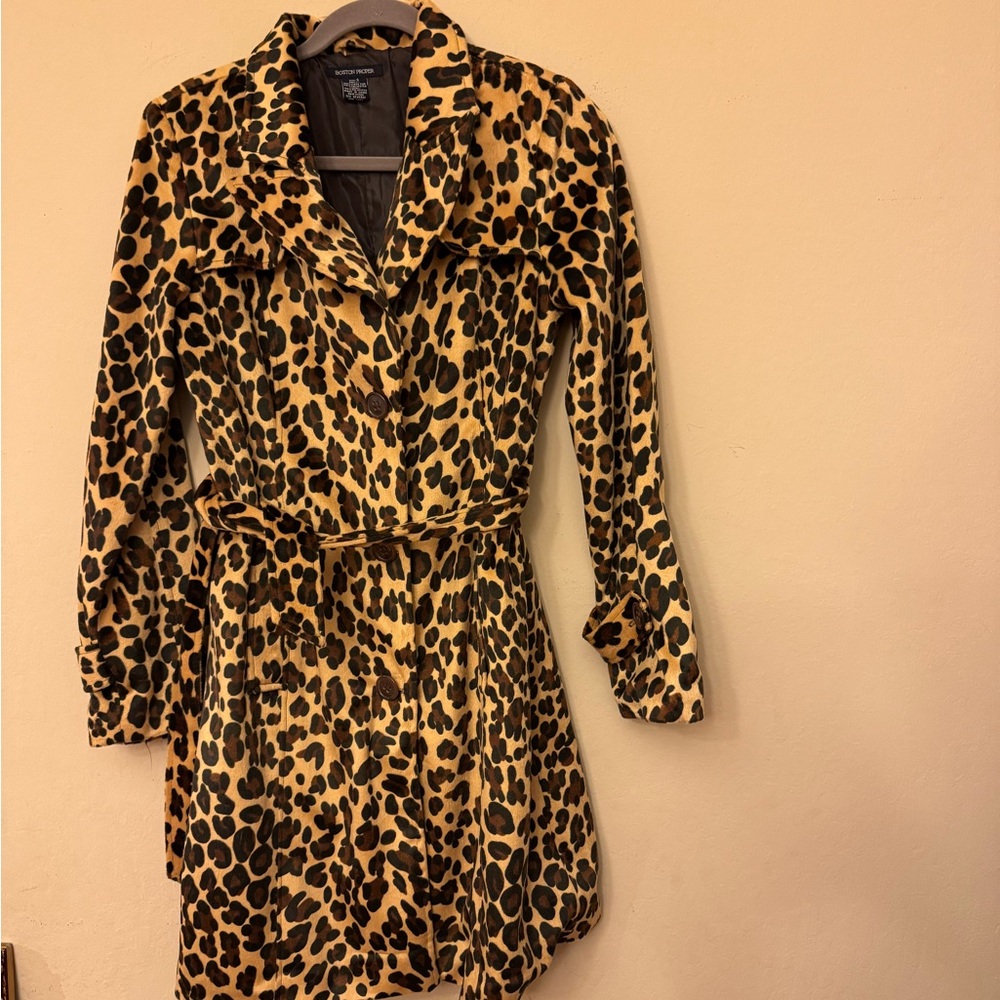 Boston Proper Leopard Print Tie-Waist Long Sleeve Dress - Black & Tan 🐆